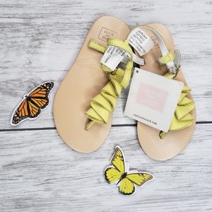 Janie and Jack Toddler Girl Sandals Ruffle Yellow